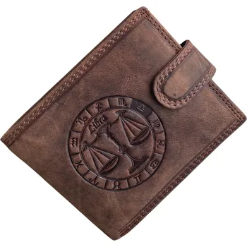 Peněženka PRAGATI Pánská kožená peněženka se znamením váhy