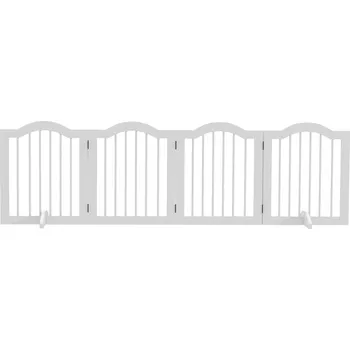 Dětská zábrana Bezpečnostní zábrana do dveří 203,5x61 cm | bílá