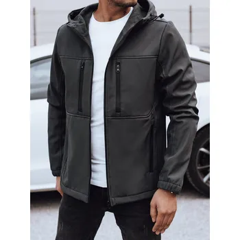 Pánská softshellová bunda Pánská bunda přechodná s kapucí TX4817 Barva: Tmavě Šedá, Velikost: 2XL