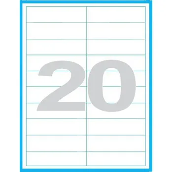 Samolepící etiketa Etikety MP print samolepící A4, 100x28 mm, 20ks/arch, 100 archů, reflexní žluté