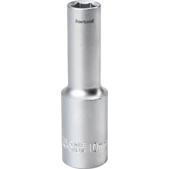 Fortum Hlavice nástrčná prodloužená 1/2", 10 mm, L 77 mm Dostupné varianty: Prodloužená nástrčná hlavice 1/2" FORTUM 61CrV5 10 mm