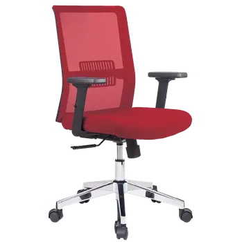 DAREN CR 2 kancelářská židle, kříž chrom, červená