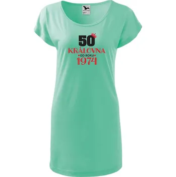 Dámské tričko DOBRÝ TRIKO Dámské tričko/šaty Královna od roku Velikost: S, Barva: Mátová