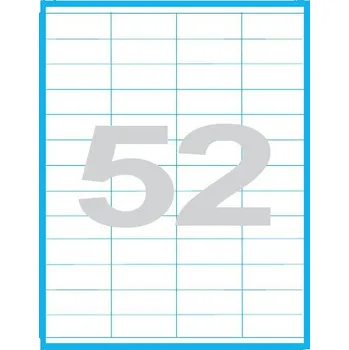 Samolepící etiketa Etikety MP print samolepící A4, 52,5x21,2 mm, 52ks/arch, 100 archů, reflexní zelené