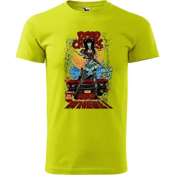 Pánské oblečení DOBRÝ TRIKO Pánské tričko s potiskem War wheel Velikost: M, Barva: Limetková