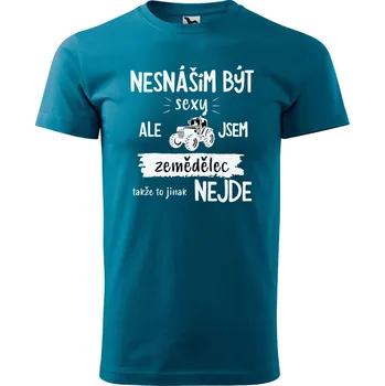 Pánské tričko DOBRÝ TRIKO Pánské tričko s potiskem Sexy zemědělec Velikost: S, Barva: Petrolejová