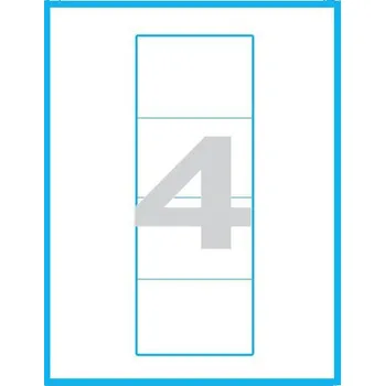 Samolepící etiketa Etikety MP print samolepící A4, 100x60 mm, 4ks/arch, 100 archů, reflexní žluté