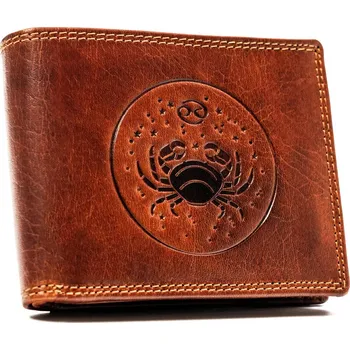 Peněženka Velká pánská kožená peněženka s ražbou znamení zvěrokruhu Barva (Varianta): 07