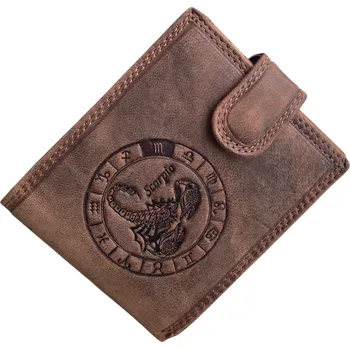 PRAGATI pánská kožená peněženka se znamením štír