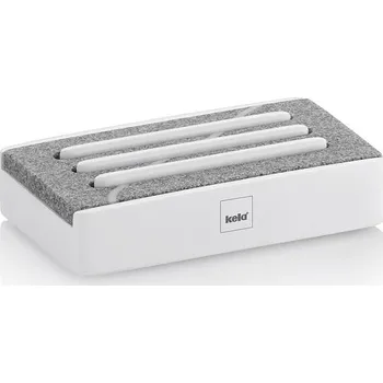 Dávkovač mýdla Kela Miska na mýdlo Cubepolyresin bílá KL-23691