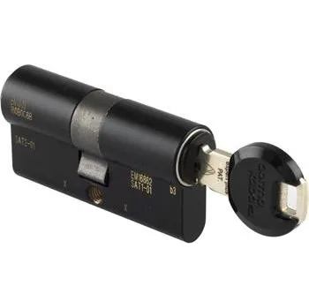 Vložka do dveří DORMAKABA cylindrická oboustranná vložka expert plus 40/90, matná černá mosaz