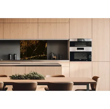 Obklad DIMEX | Dibond za kuchyňskou linku DBW-08060-279 | 80 x 60 cm | Černozlatý mramor + Dibond deska za kuchyňskou linku DIMEX v rozměru 80 x 60 cm, motiv Černozlatý mramor
