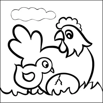 Mandaly pro děti SLEPIČKA / 10x10