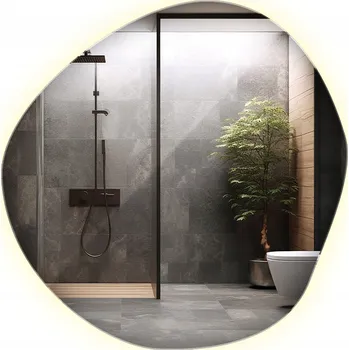 Zrcadlo Zrcadlo pro vizáž s LED podsvícením Nástěnné asymetrické make-up