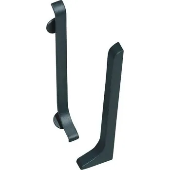 soklová lišta NOVÁK Koncovka pravá pro lištu 60mm lakovaná antracit matný, 2ks AASE 60-KP-A/RAL7016M