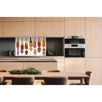 Obklad DIMEX | Dibond za kuchyňskou linku DBW-10060-076 | 100 x 60 cm | Lopatky s bylinkami + Dibond deska za kuchyňskou linku DIMEX v rozměru 100 x 60 cm, motiv Lopatky s bylinkami