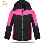 Dívčí zimní bunda Kugo BU617 černá / růžová
