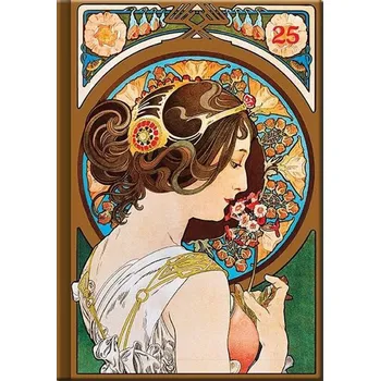 Diář BB Art Alfons Mucha A5 denní 2025 Art Mucha