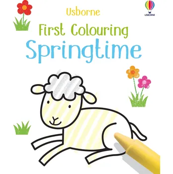 Cizojazyčná kniha Usborne Publishing First Colouring Springtime