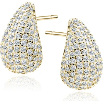 Náušnice Olivie Stříbrné náušnice KAPKY GOLD 9199 Ag 925; ≤3,2 g.