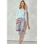 Taro 3210 světle zelené dámské pyžamo dlouhé Barva: zelená, Velikost: S