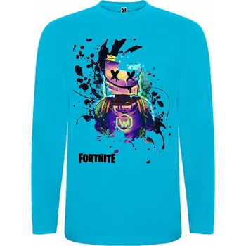 Dětská móda Tričko s dlouhým rukávem Fortnite Barva: Tyrkys, Velikost: 134/140 - 9/10 let