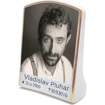 Smuteční dekorace Stojánek na hrob s fotografií - Klasik 9x7 cm