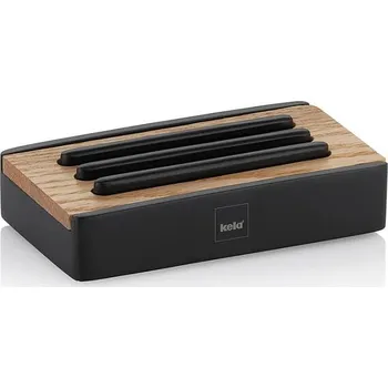 Mýdlenka Kela Miska na mýdlo Cube polyresin černá KL-23686