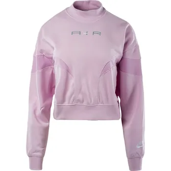 Dámská mikina Dámská Mikina NIKE W NSW AIR FLC MOCK LS TOP DD5433-695 – Růžová M