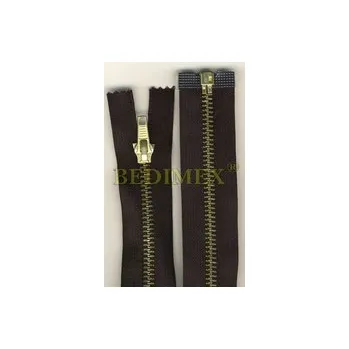 Zip kovový zip mosazný P6-Ms-070 cm-D-aretační jezdec-černý celé balení