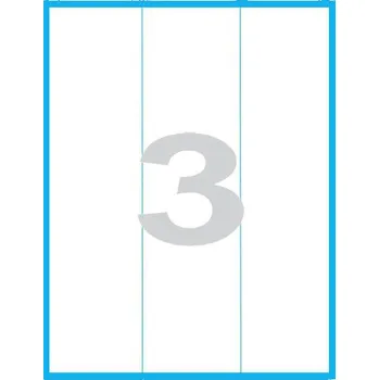 Speciální papír Etikety MP print samolepící A4, 70x297 mm, 3ks/arch, 100 archů, reflexní růžové
