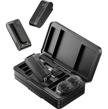 Mikrofon Sada 2 bezdrátových mikrofonů Ulanzi A100 pro telefony, kamery i PC,