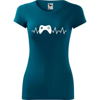 DOBRÝ TRIKO Dámské tričko Tep gaming Velikost: S, Barva: Petrolejová