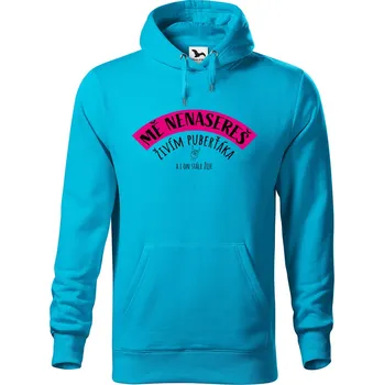 Pánská mikina DOBRÝ TRIKO Pánská mikina s potiskem Mě nenasereš Velikost pánské mikiny: M, Barva: Tyrkysová