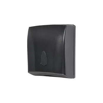 Zásobník na papírové ručníky Sanela Zásobník na skládané papírové ručníky, materiál černý plast ABS SLDN 03N