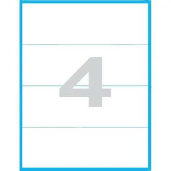 Speciální papír Etikety MP print samolepící A4, 210x74 mm, 4ks/arch, 100 archů, reflexní žluté