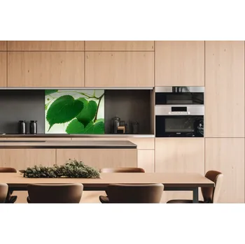 Obklad DIMEX | Dibond za kuchyňskou linku DBW-08060-010 | 80 x 60 cm | Zelené listy + Dibond deska za kuchyňskou linku DIMEX v rozměru 80 x 60 cm, motiv Zelené listy