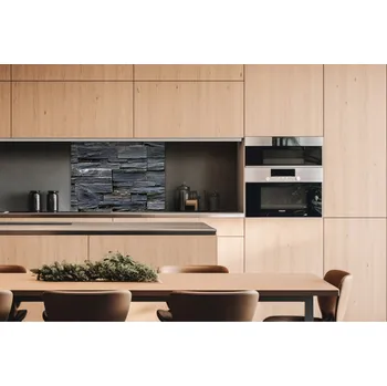 Obklad DIMEX | Dibond za kuchyňskou linku DBW-08060-248 | 80 x 60 cm | Břidlicová kamenná zeď + Dibond deska za kuchyňskou linku DIMEX v rozměru 80 x 60 cm, motiv Břidlicová kamenná zeď