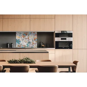 Obklad DIMEX | Dibond za kuchyňskou linku DBW-08060-212 | 80 x 60 cm | Květinová italská freska + Dibond deska za kuchyňskou linku DIMEX v rozměru 80 x 60 cm, motiv Květinová italská freska