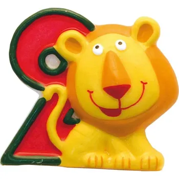 Dortová svíčka Amscan Lev dortová svíčka s číslem 2