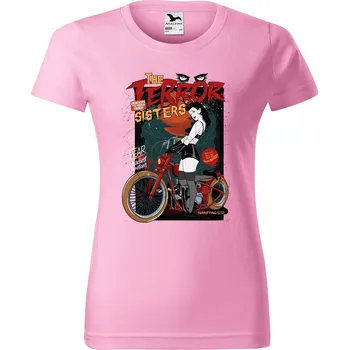 DOBRÝ TRIKO Dámské tričko s potiskem Terror sisters Barva: Růžová, Velikost: 3XL