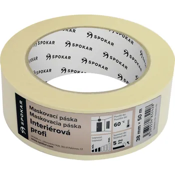 SPOKAR Interiérová profi maskovací páska žlutá, 38 mm x 50 m