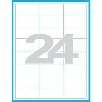 Samolepící etiketa Etikety MP print samolepící A4, 66x33,8 mm, 24ks/arch, 100 archů, reflexní oranžové