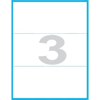 Samolepící etiketa Etikety MP print samolepící A4, 210x100 mm, 3ks/arch, 100 archů, reflexní červené