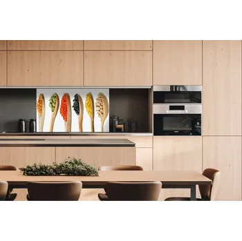 Obklad DIMEX | Dibond za kuchyňskou linku DBW-10060-005 | 100 x 60 cm | Dřevěné lžičky + Dibond deska za kuchyňskou linku DIMEX v rozměru 100 x 60 cm, motiv Dřevěné lžičky