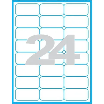 Samolepící etiketa Etikety MP print samolepící A4, 68x36 mm, 24ks/arch, 100 archů, reflexní žluté