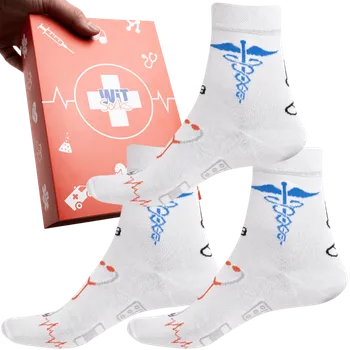 Pánské ponožky Dárkový set - Zdravotnictví 5 mix - velikost 43-46 (Velikost 43-46)