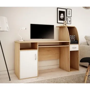 Psací stůl Pracovní stůl RESET dub sonoma/bílá