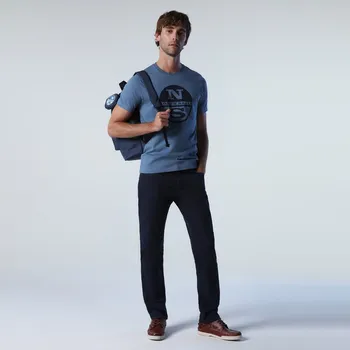 Pánské Tričko s krátkým rukávem NORTH SAILS S/S T SHIRT W/GRAPHIC 692815-0768 – Modrá M