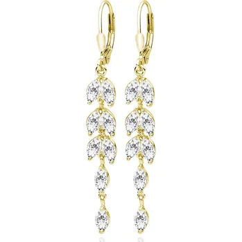 Náušnice Olivie Svatební stříbrné náušnice GOLD 9186 Ag 925; ≤3,6 g.